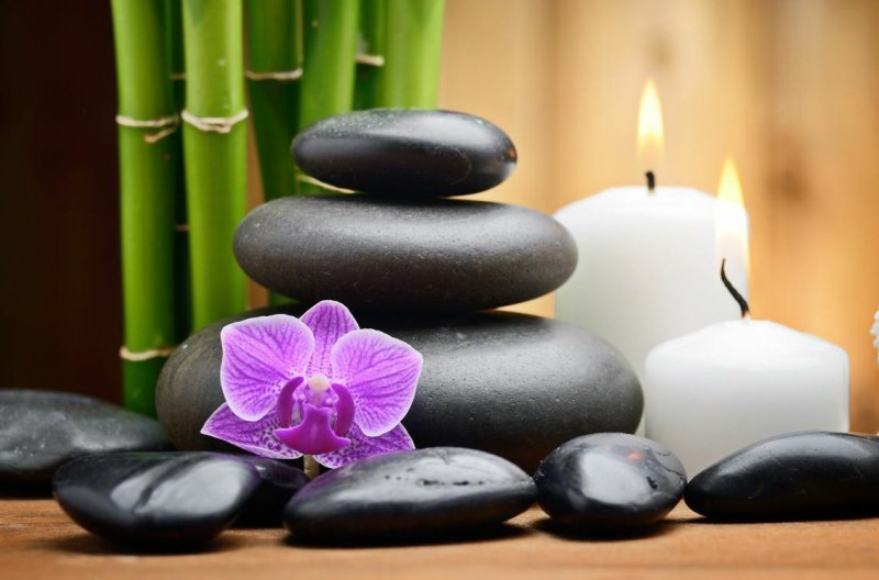 Массажные камни и свечи