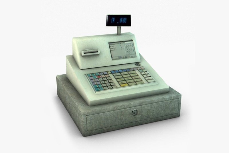 Кассовый аппарат 3d
