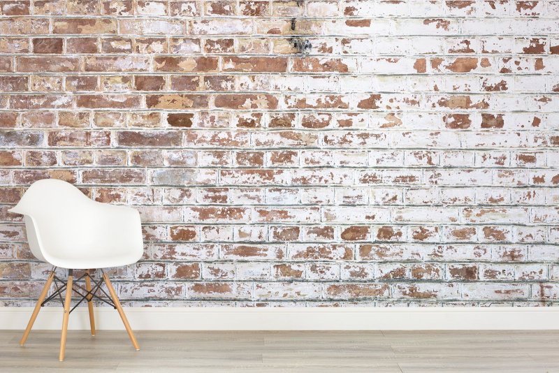 Кирпич покрашенный в белый