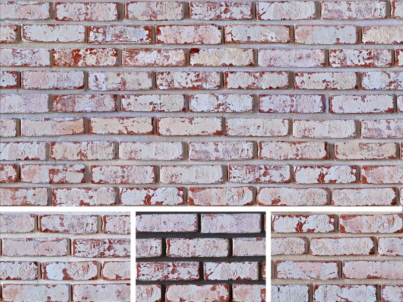 Белый состаренный кирпич