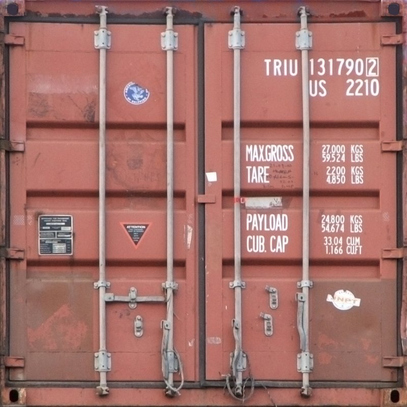 Морской контейнер вид сбоку