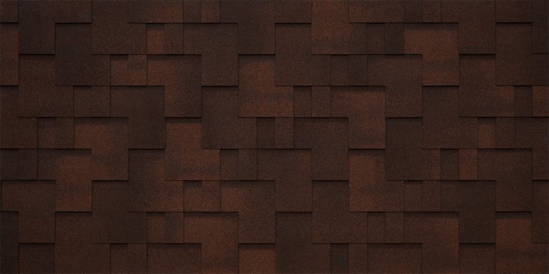 Битумная черепица Tegola Cortina Modica 436 (коричневый с отливом)