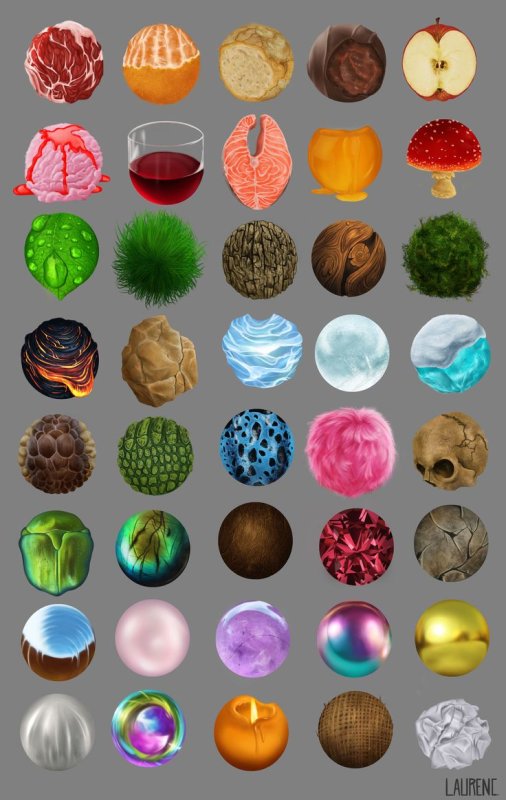 Шар с разными текстурами