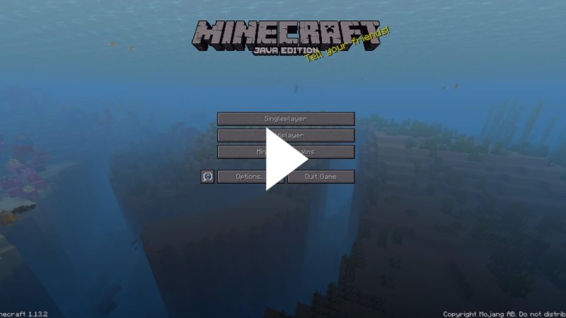 Майнкрафт меню