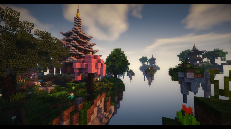 Фон МАЙНКРАФТА Скай ВАРС