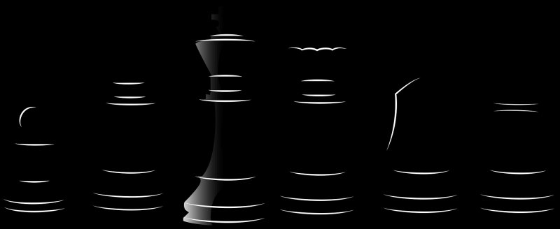 Шахматная фигура ферзь контур