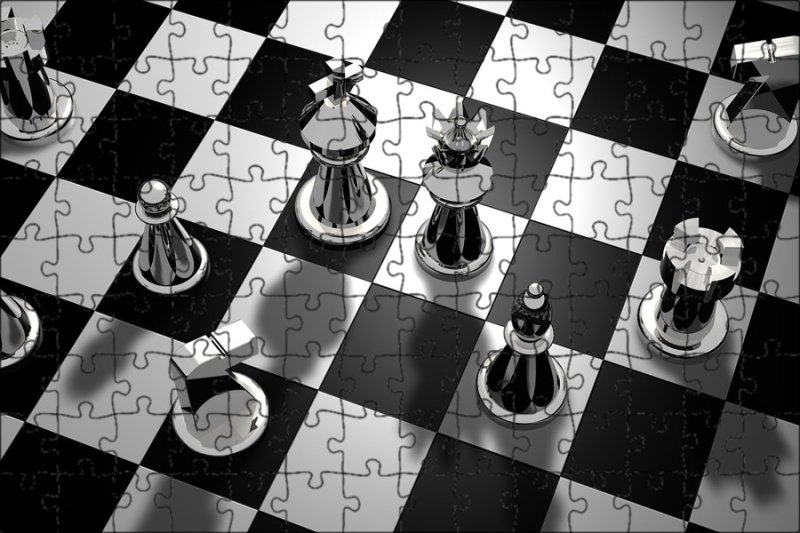 Шахматная доска черно белая