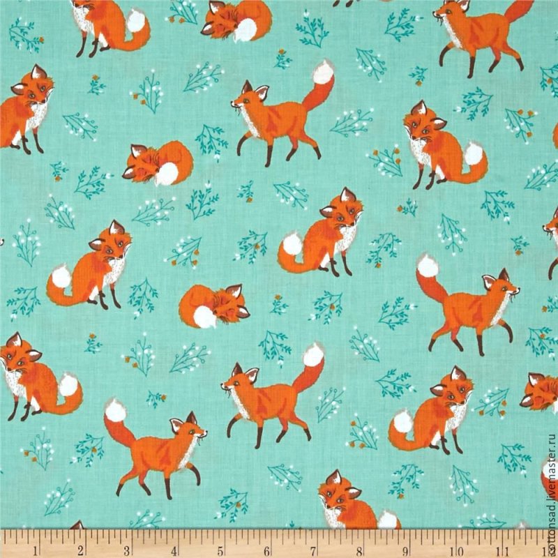 Фланель с лисичками