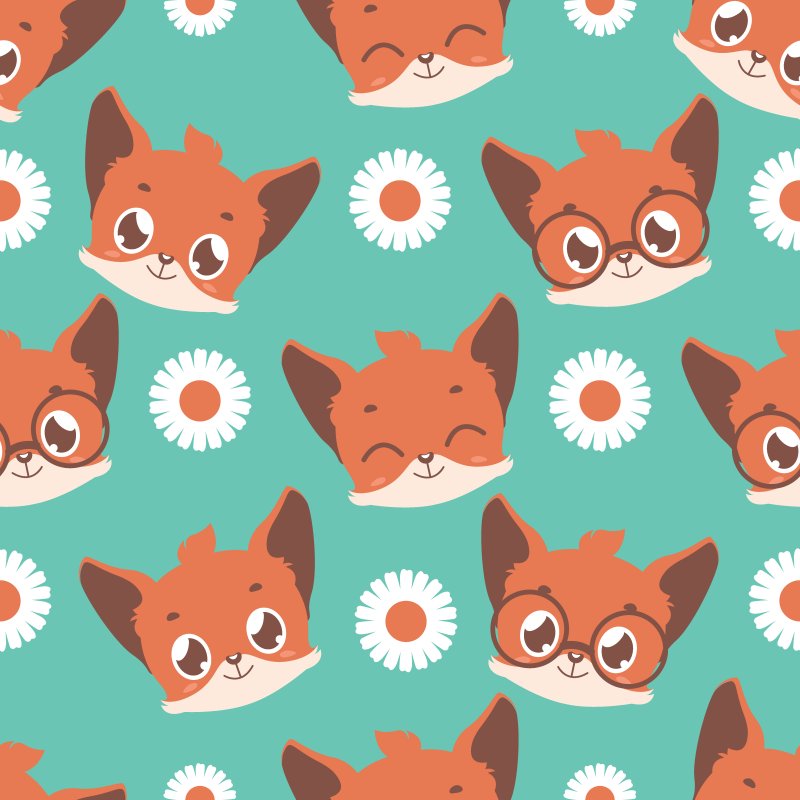 Паттерн с лисами