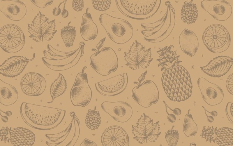 Паттерн овощи фрукты