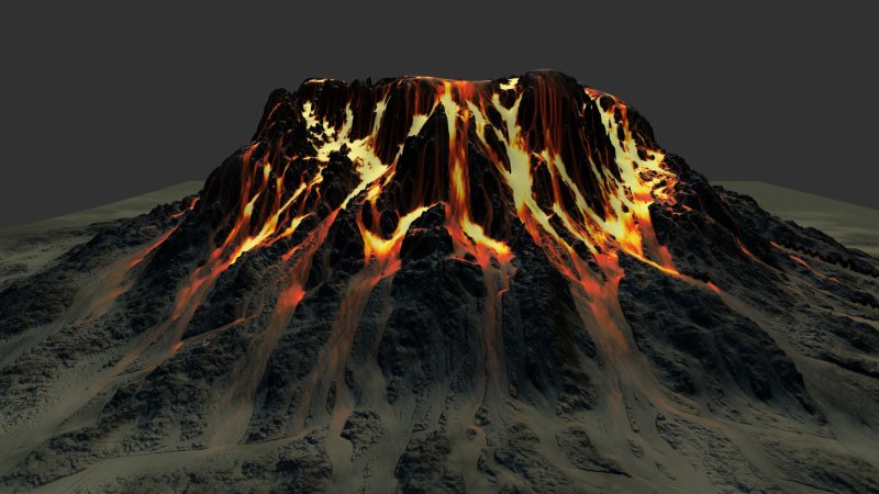 Вулкан гора лава