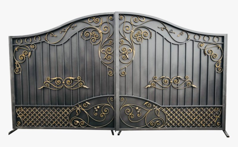 Кованые ворота на прозрачном фоне