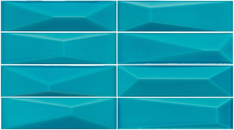 Плитка прямоугольная голубая