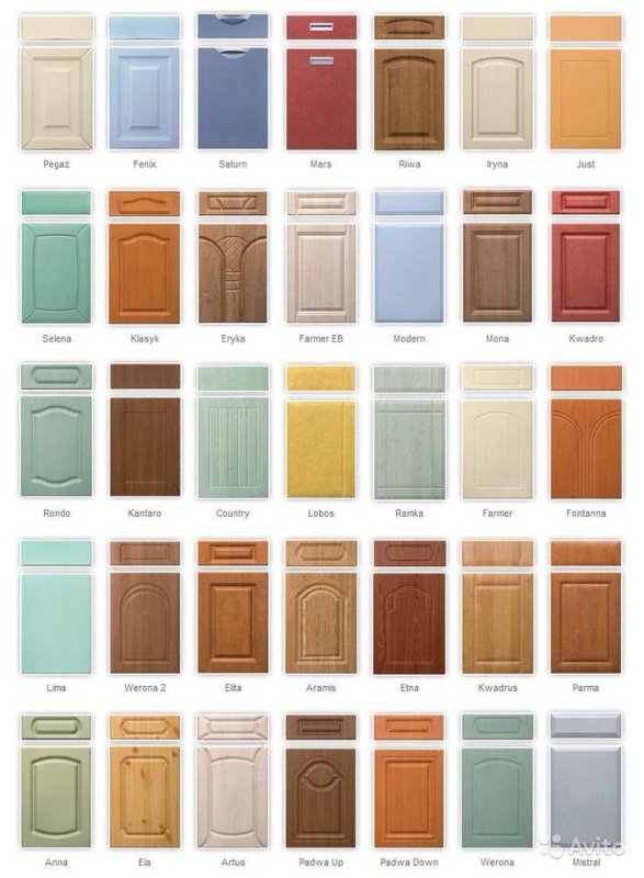 Оттенки фасадов КДМ МДФ