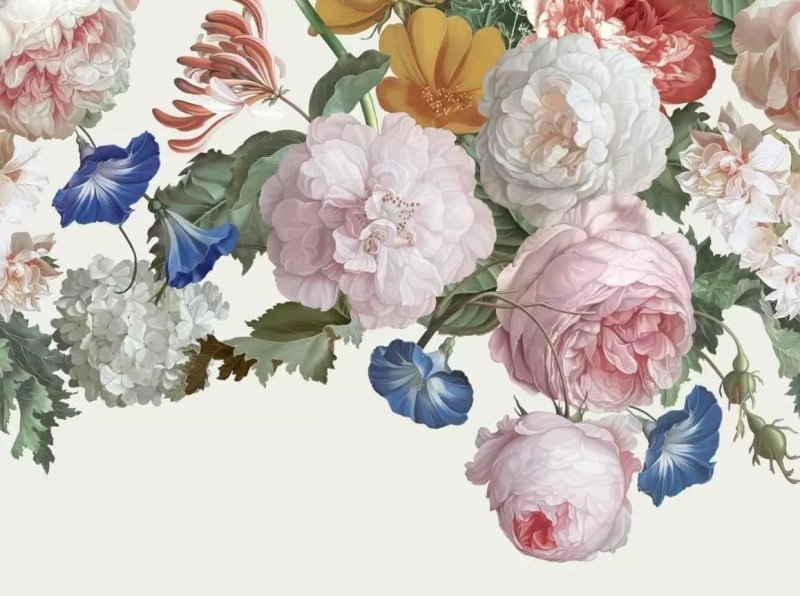 Аффреско пионы