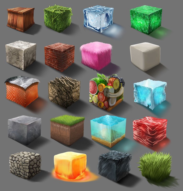Текстурные кубики