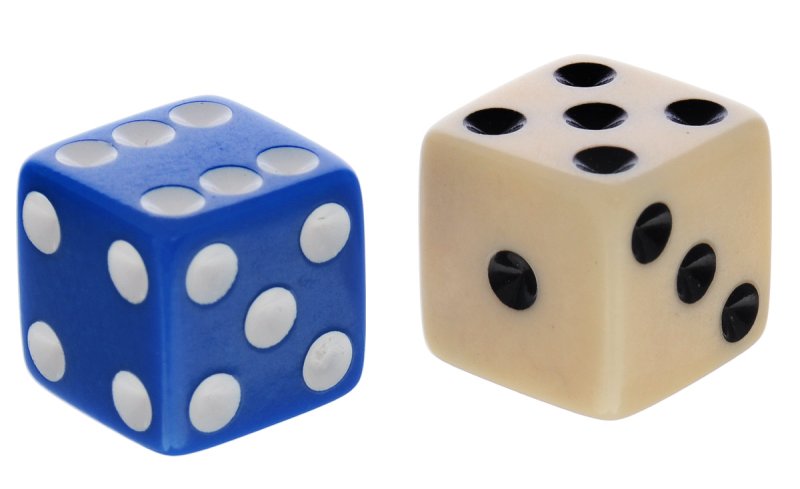 Игральная кость с 6 гранями