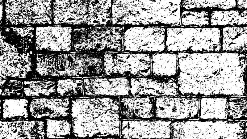 Кирпичная стена черно белая