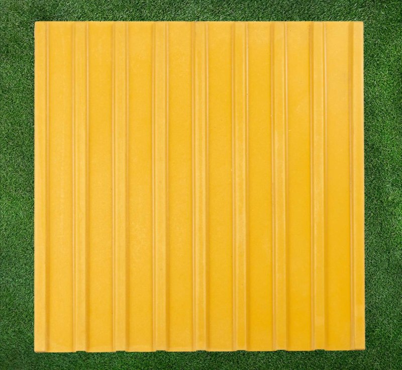 Плитка тактильная 500*500 продольный риф 9 полос