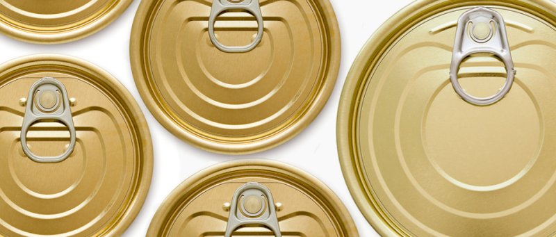 Жестяная банка с крышкой easy open