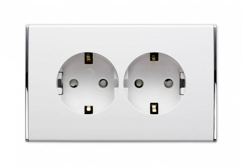 Розетка двойная с заземлением Imex