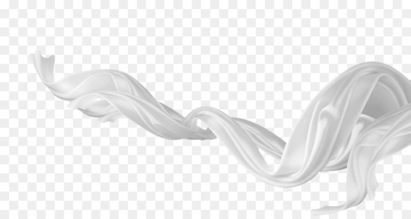 Развивающаяся белая ткань