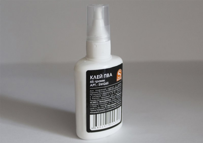 Клей ПВА BRAUBERG (бумага, картон, дерево), 65 г, 222924