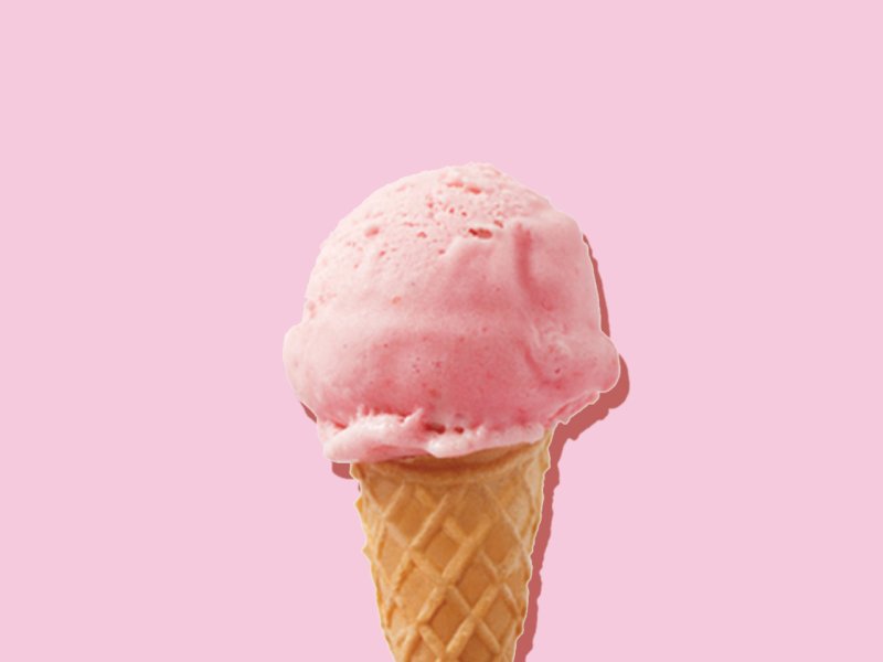 Мороженое розовый