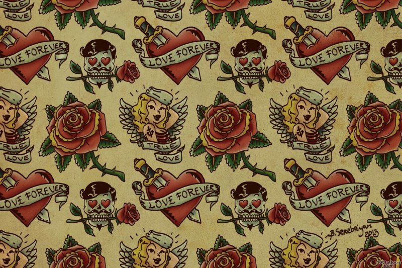 Олдскул тату