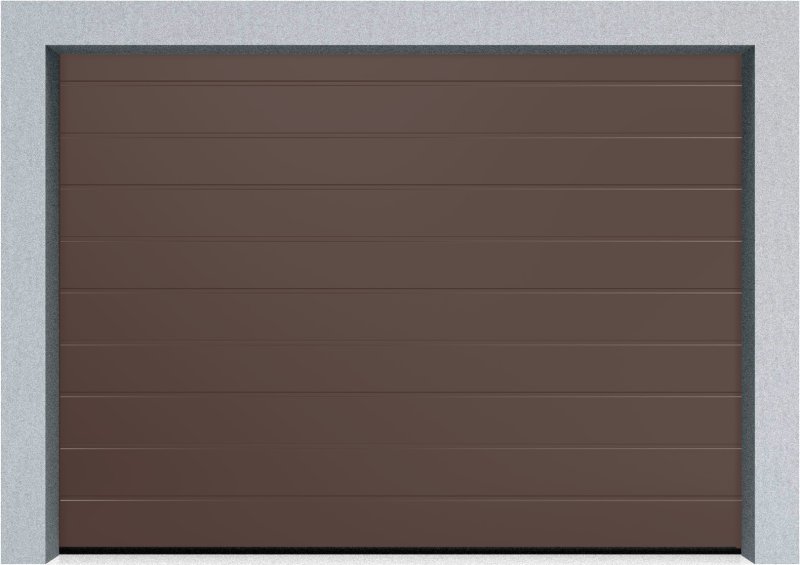 Ворота Алютех m гофр 8017