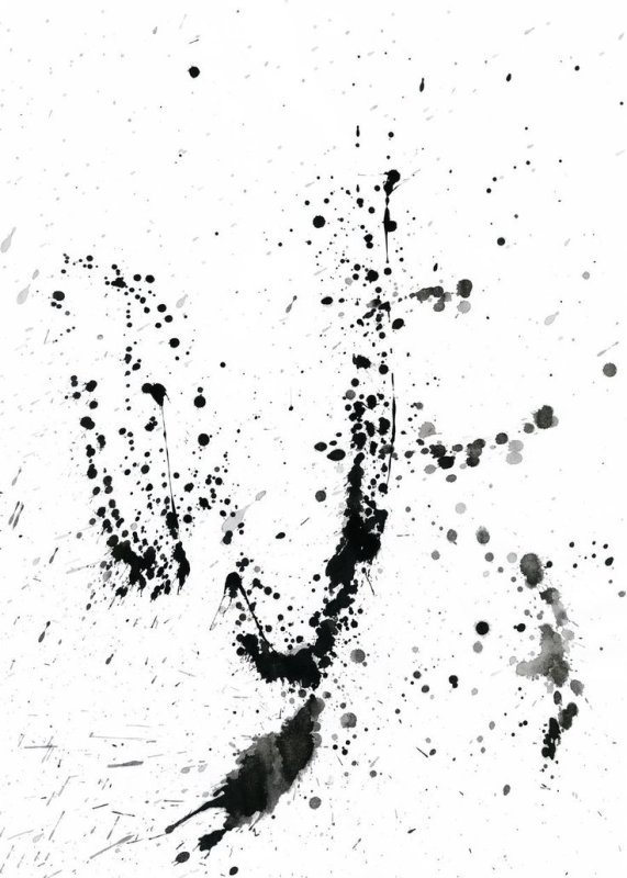 Брызги черной краски