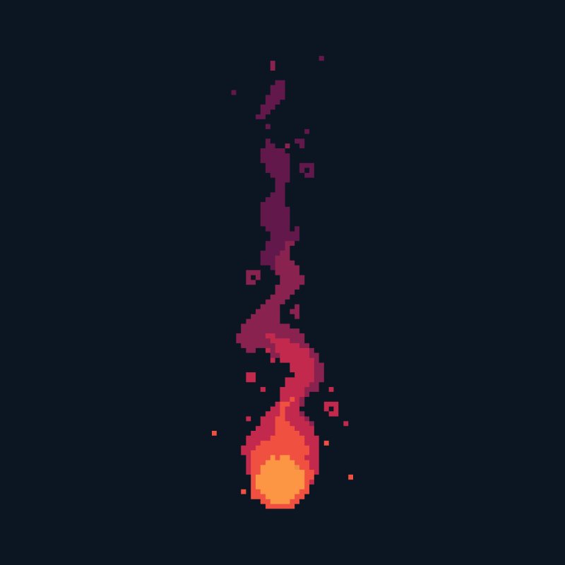 Огонь пиксель арт