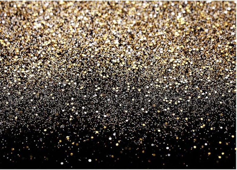 Золотые блестки на черном фоне