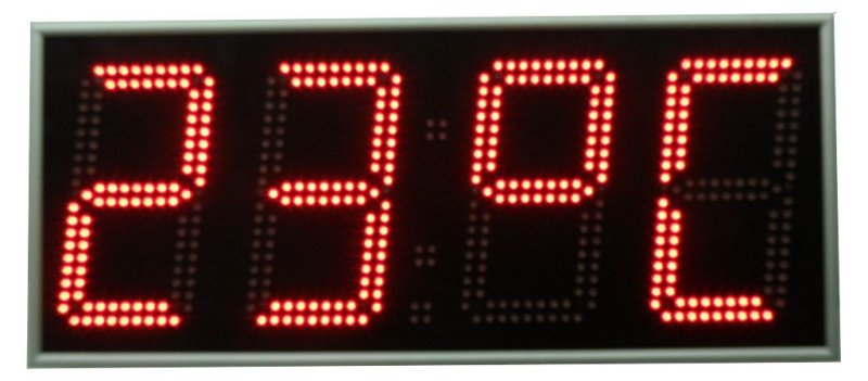 Бегущая строка часы