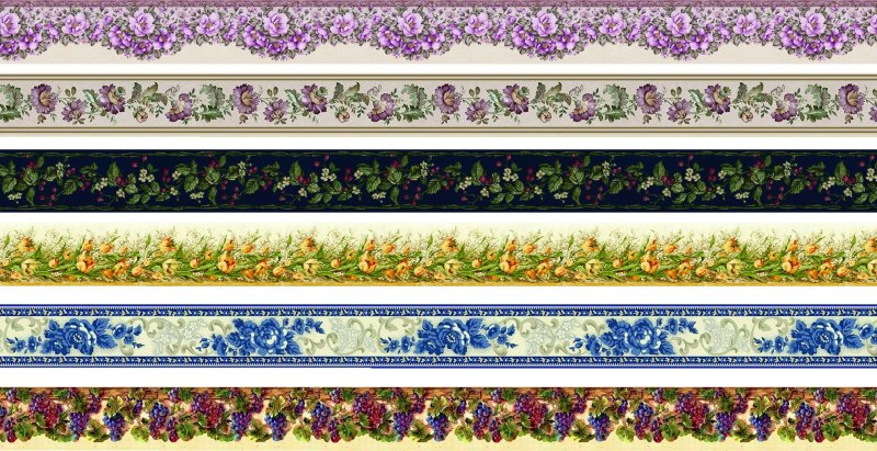 Цветочные бордюры для декупажа