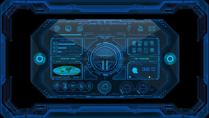 Sci Fi панель управления космического корабля