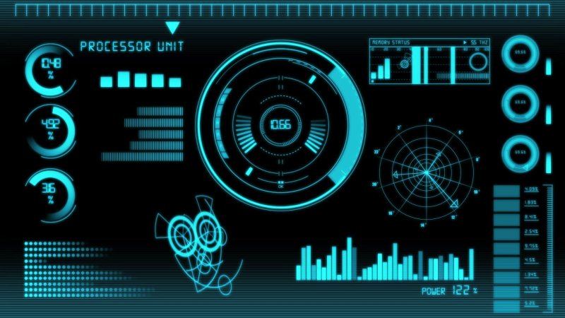 Футуристическая панель управления