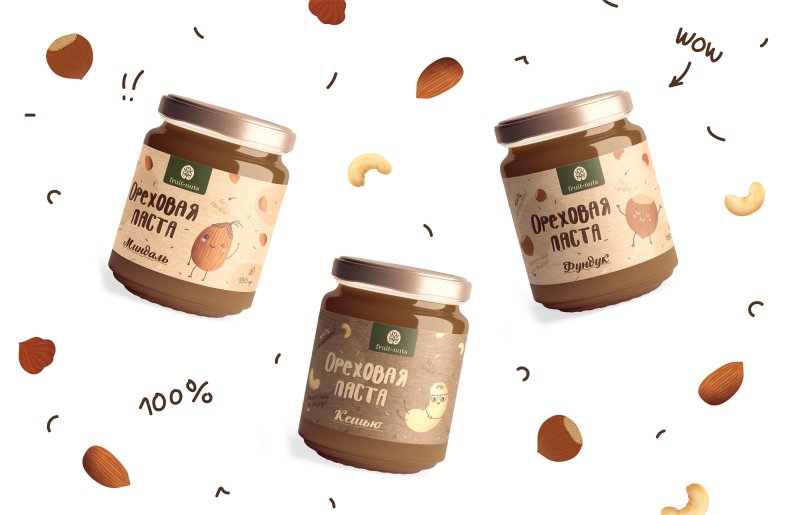 Этикетка паста Ореховая