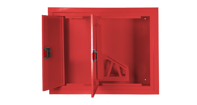 Тройной пожарный шкаф