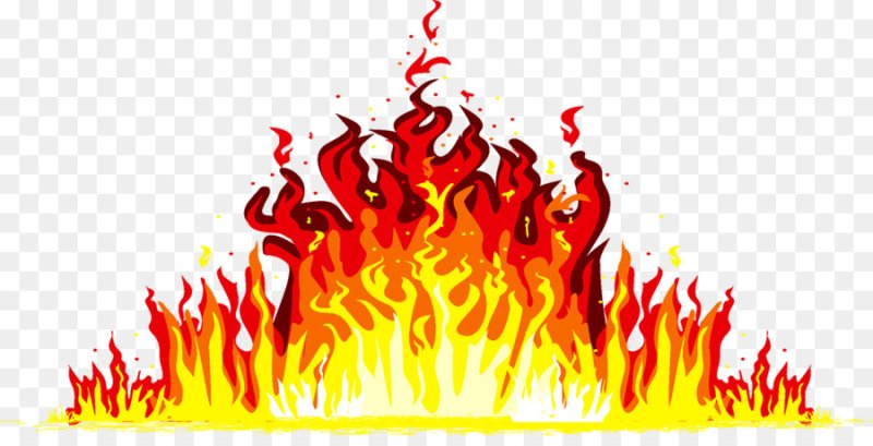 Пламя на прозрачном фоне