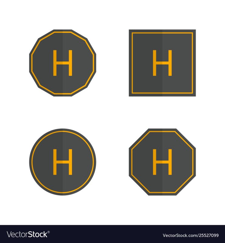 Вертолетная площадка вид сверху