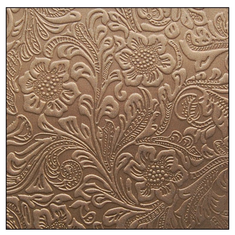 Тиснение на коже цветы