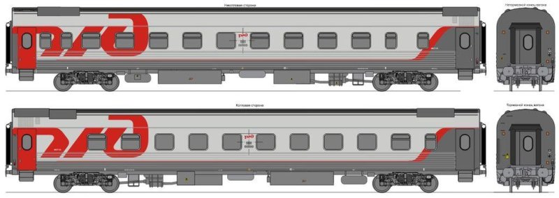 Чертёж вагона РЖД