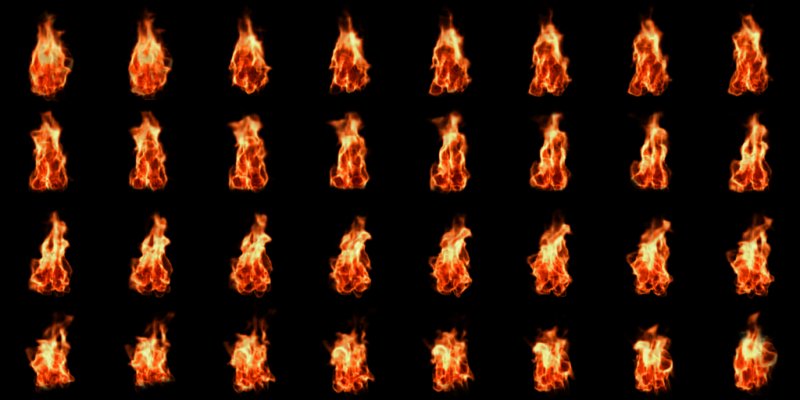 Sprite Sheet пламени
