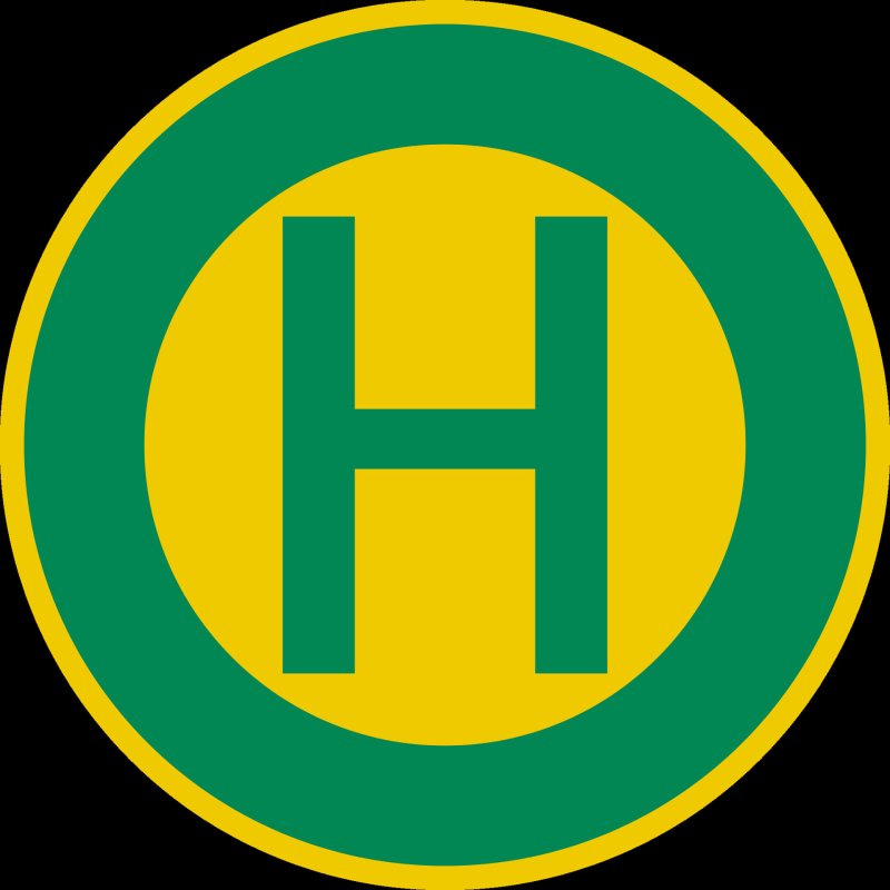 Знак посадки вертолета