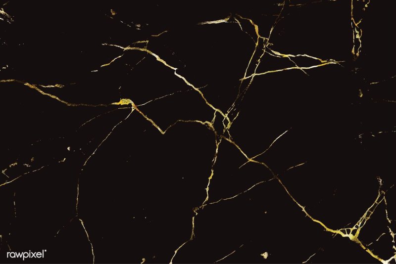 Черный мрамор с золотыми прожилками