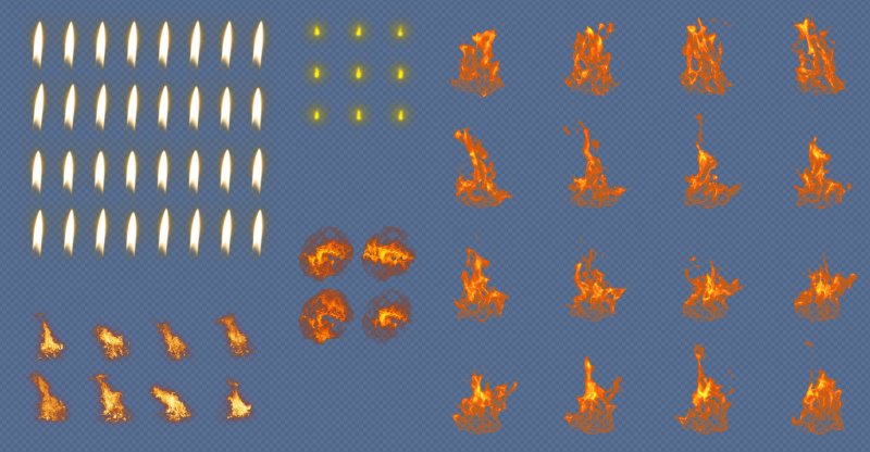 Огонь Sprite Sheet