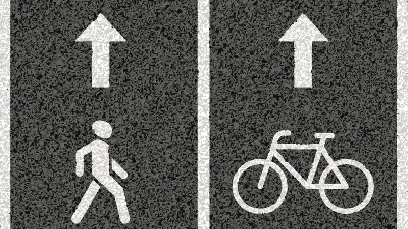 Обозначение велосипедной дорожки