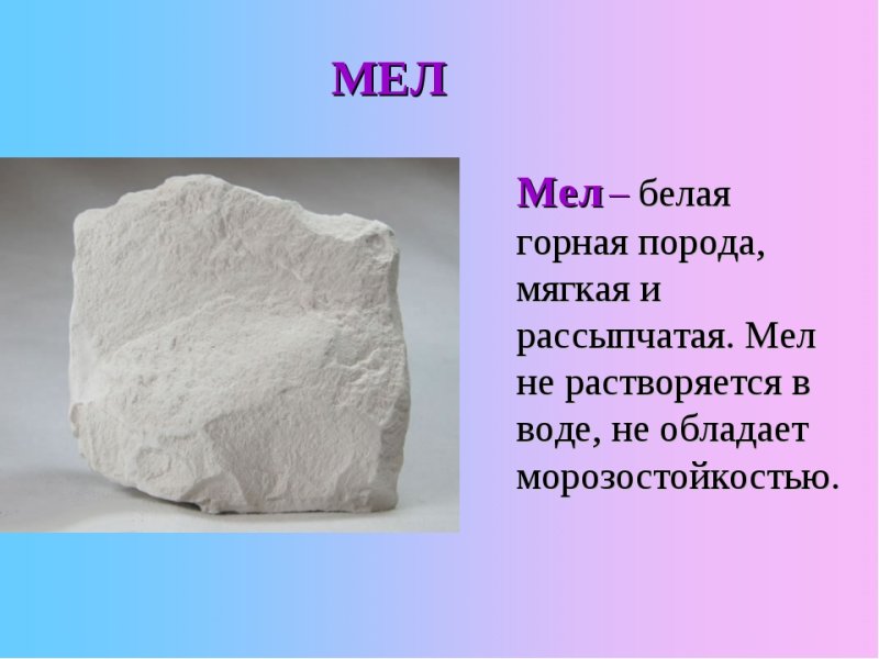 Полезные ископаемые мел
