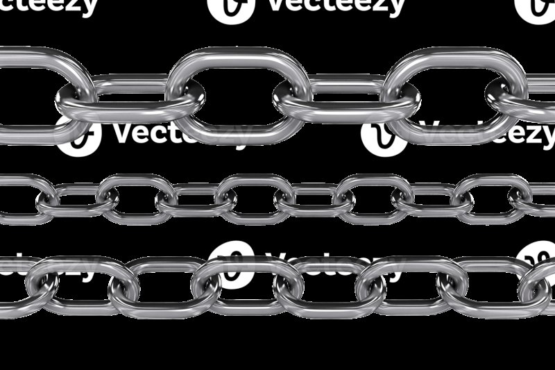 Металлическая цепь на прозрачном фоне